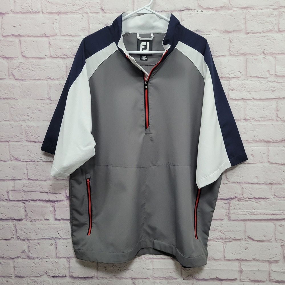 Footjoy Golf Performance Shirt Mens XL Gray 1/4 Zip Athleisure Gorpcore Sporty